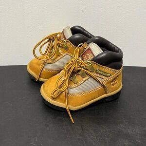 Toddler Timberland Classic Waterproof Boots Wheat Suede Lace Up Size 4